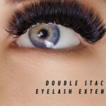 Double stacked eyelash extensions