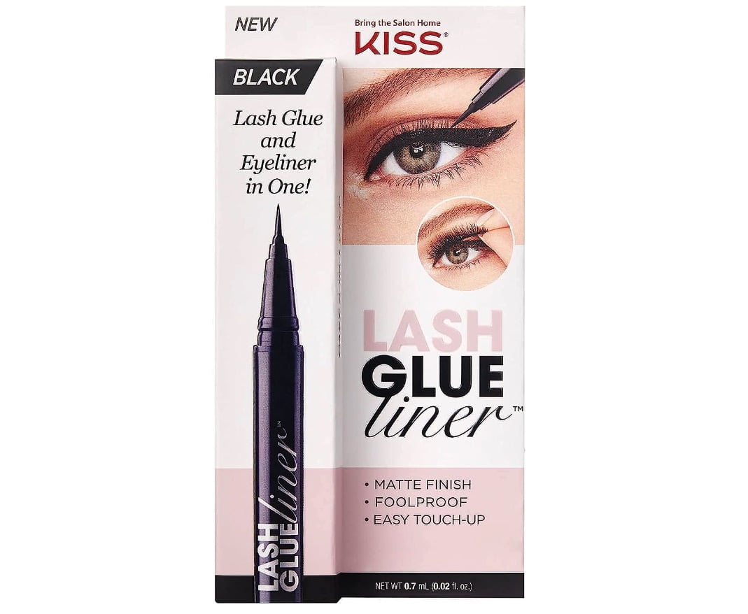 Best Eyelash Adhesive and Eyeliner, Our Pick: KISS Black Lash GLUEliner